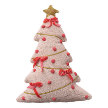  Beaded Christmas Tree Pillow, 14" Tall